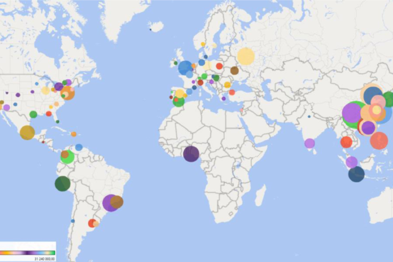 World Map, Population, Smart Cities