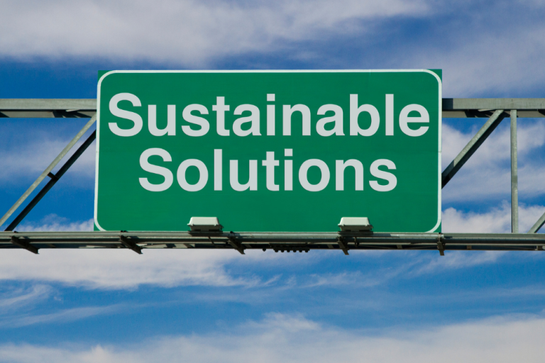 A road sign concept, Sustainable Solutions, Environmental conservation, Social Issues, Social Topics, Outdoors